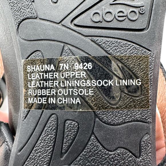 Abeo Shauna Bio System Bea-Braid Dress Sandals WMN Black US 7N Strappy Slingback - Picture 8 of 8